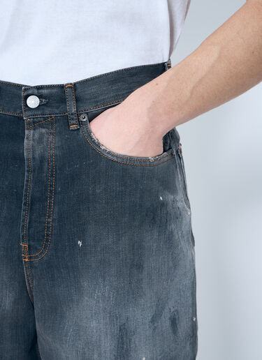 Acne Studios Distressed Denim Shorts Black acn0159008