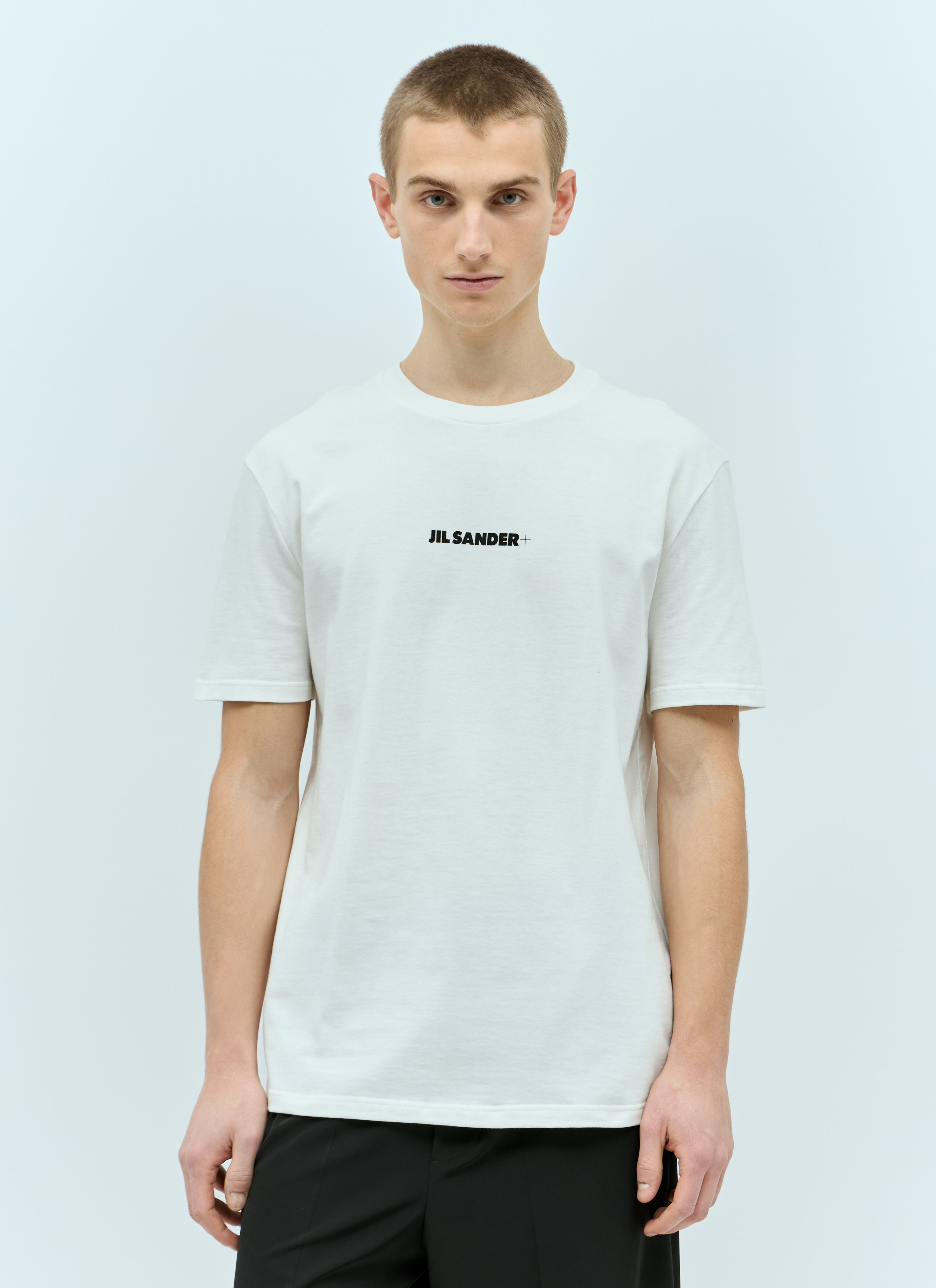 Maison Margiela 로고 프린트 티셔츠 블랙 mla0155009