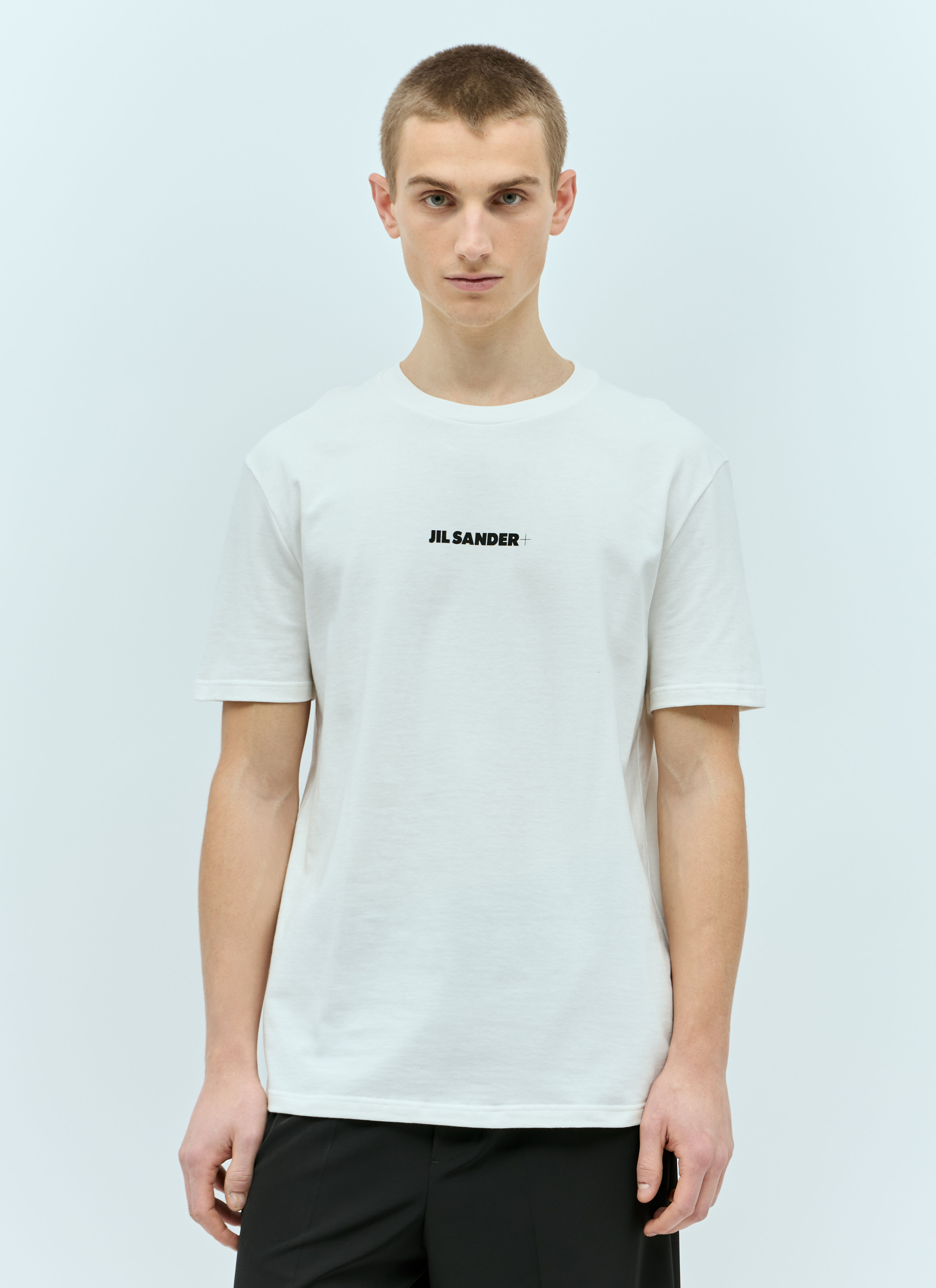 Jil Sander Logo Print T-Shirt Black jil0156004