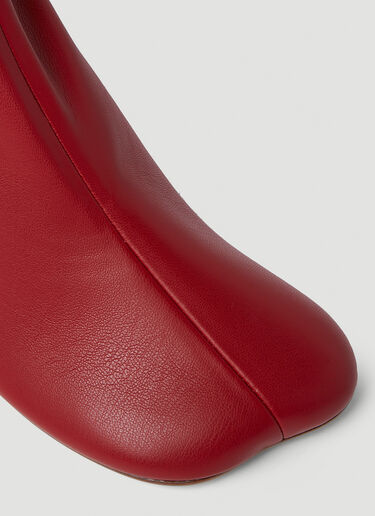 MM6 Maison Margiela Square Toe Ankle Boots Red mmm0250019