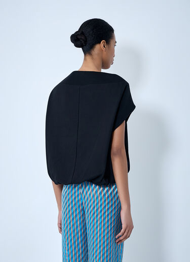 Dries Van Noten Draped Sleeve Top Black dvn0263002