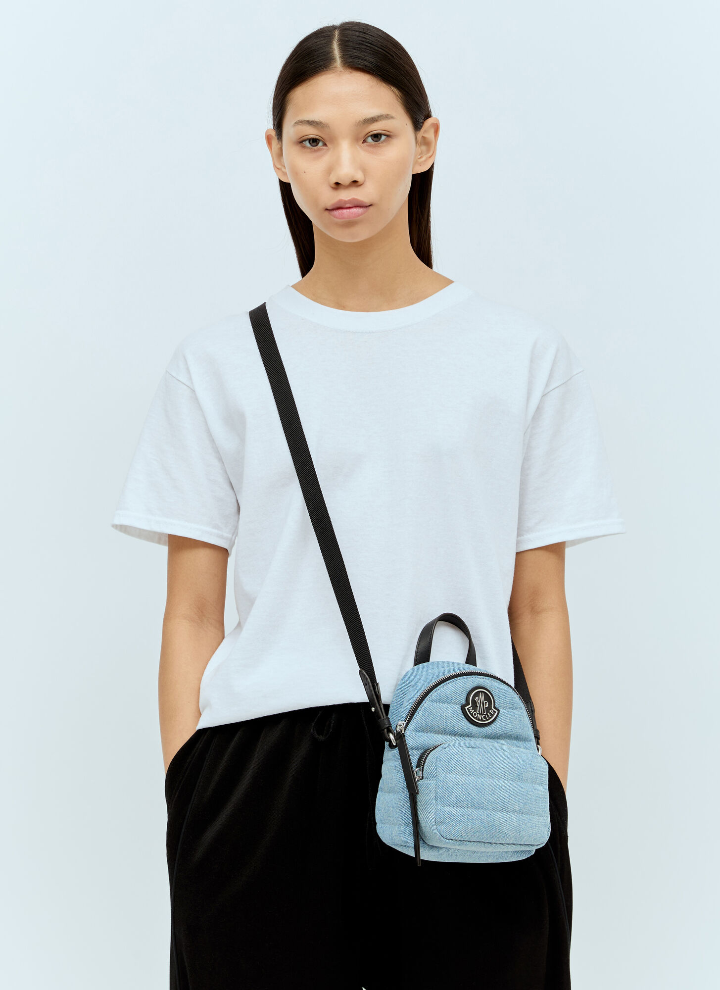 Shop Moncler Kilia Small Crossbody Backpack In Blue