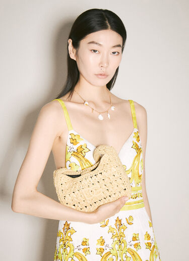 Dolce & Gabbana 3.5 拉菲草编单肩包 米色 dol0257017