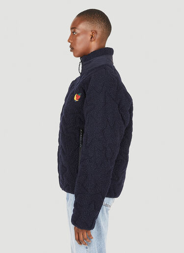 Quilted Fleece Zip Jacket Sky High Farm Workwear Quilted Fleece Zip Jacket Navy skh0350008