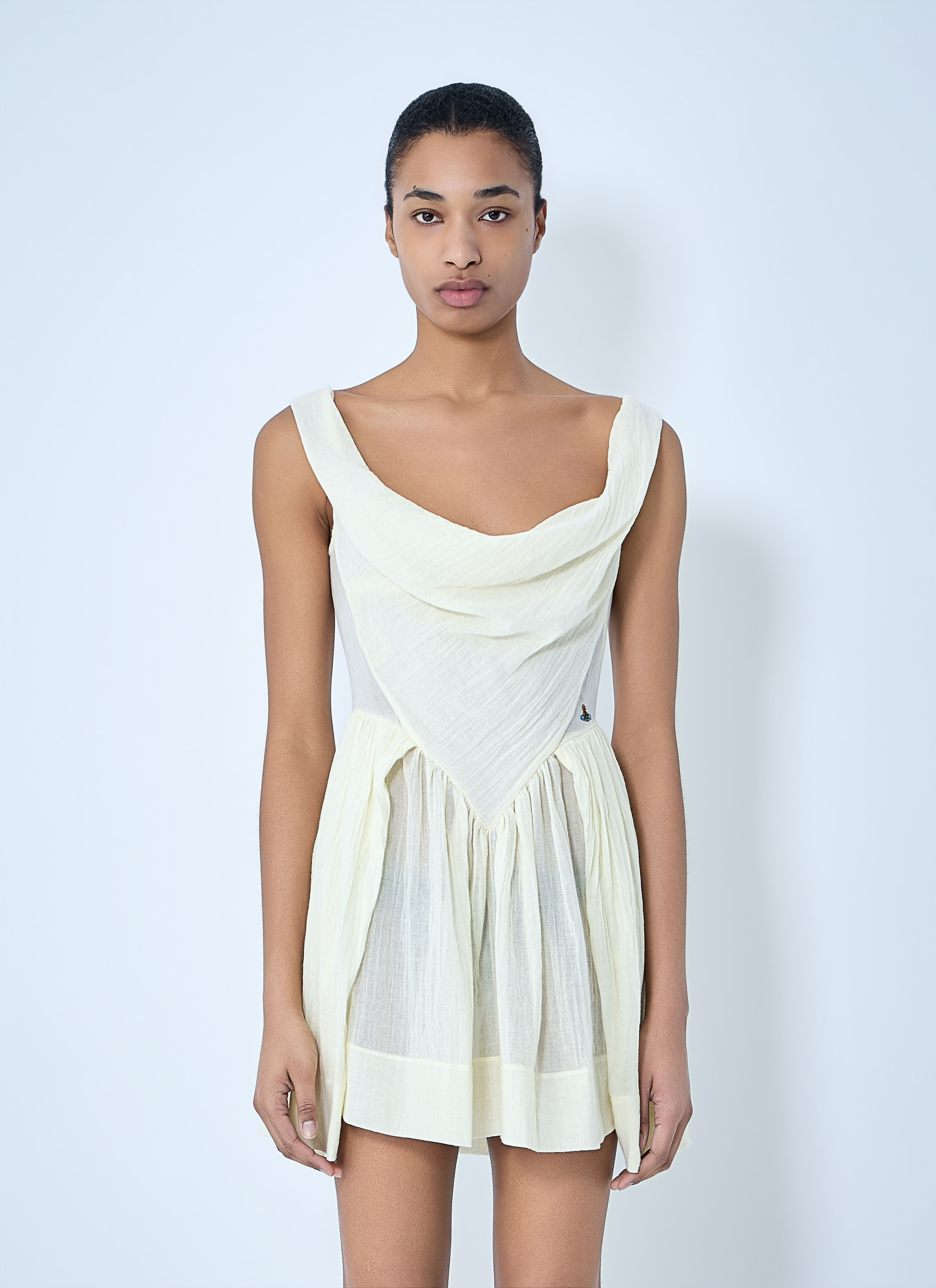 Vivienne Westwood Women's' Sunday Draped Mini Dress in White | LN-CC®