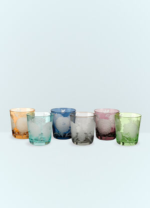 Seletti Peony Set Of Six Tumblers Multicolour wps0691129