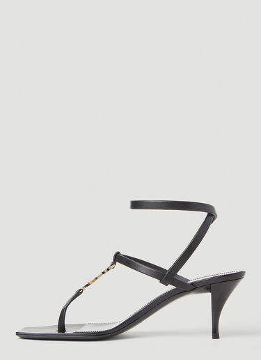 Saint Laurent Cassandra High Heel Sandals Black sla0251179