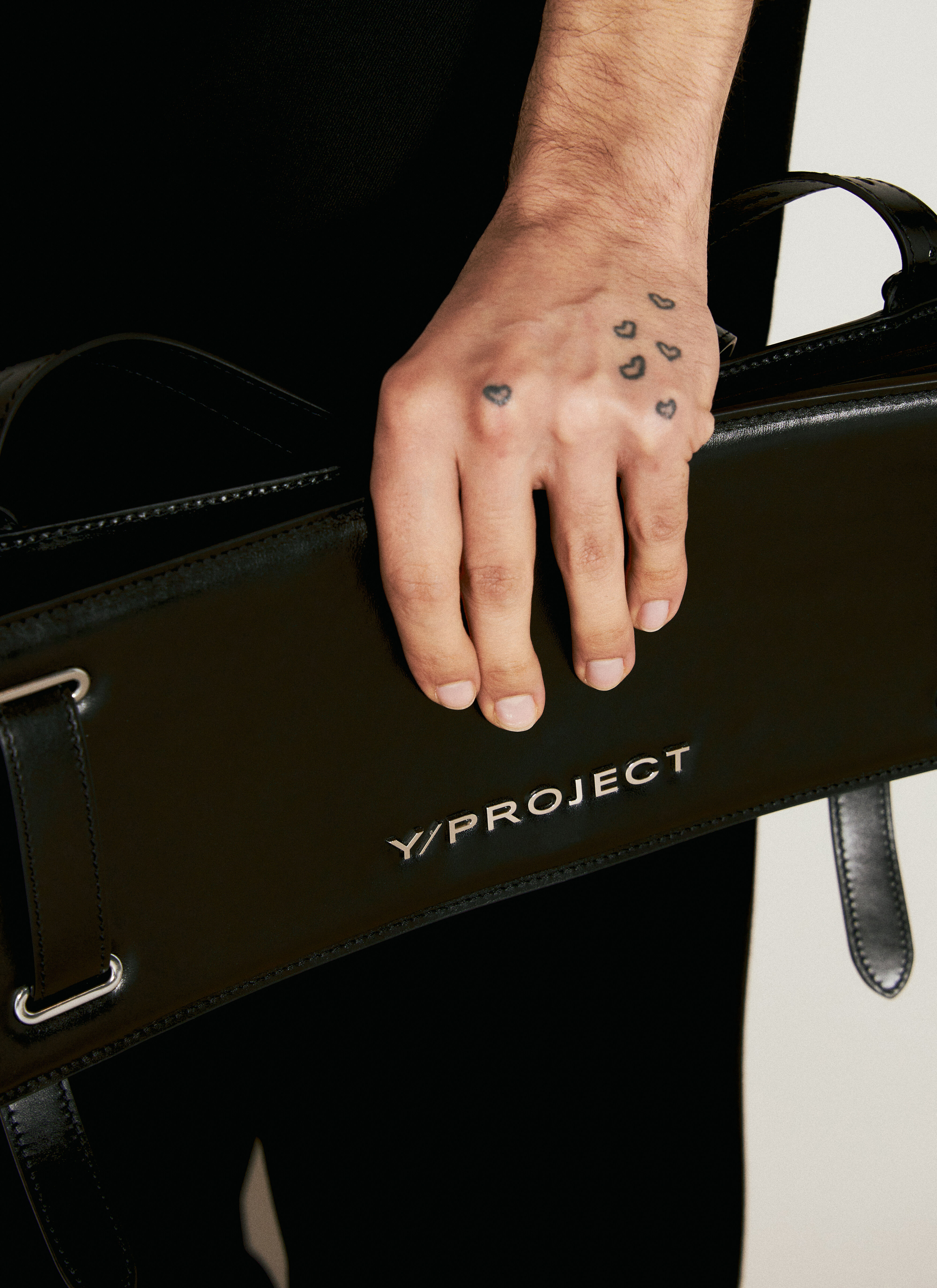 Y/PROJECT Men's' Accordion Crossbody Bag in Black | LN-CC®