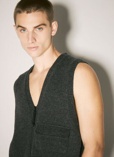 Comme des Garçons Homme Wool Cargo Vest Grey cdh0158009
