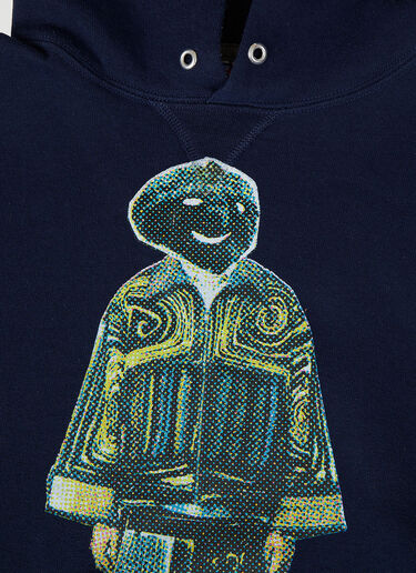 DRx FARMAxY FOR LN-CC Graphic Print Hooded Sweatshirt Blue drx0349028