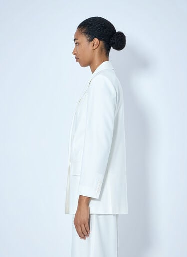 Max Mara Double-Breasted Blazer White max0265021