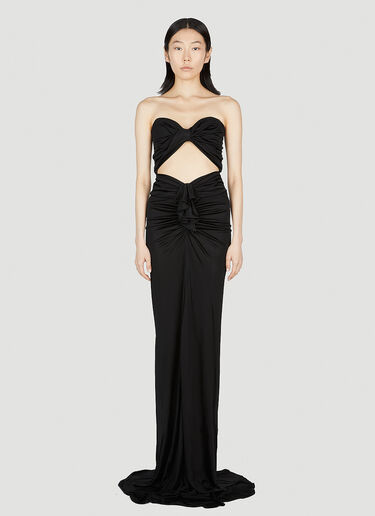 Saint Laurent 镂空连衣裙 黑色 sla0252011