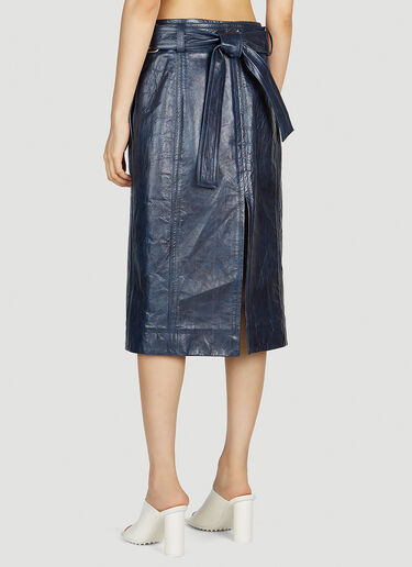 Bottega Veneta Embossed Skirt Dark Blue bov0252068