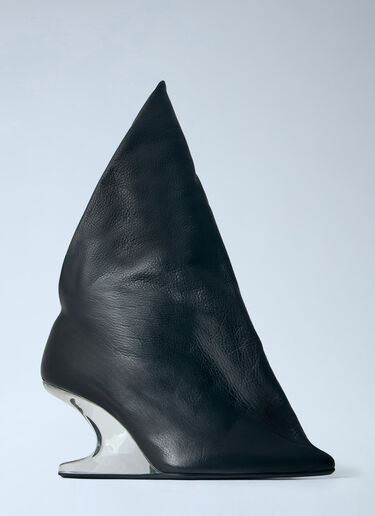 LN-CC® - Rick Owens: Strutter Taco 8 Heeled Boots - Black Rick Owens Strutter Taco 8 Heeled Boots Black ric0266014