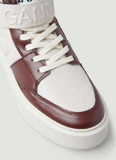 GANNI Sporty Cupsole High Top Sneakers White gan0251034