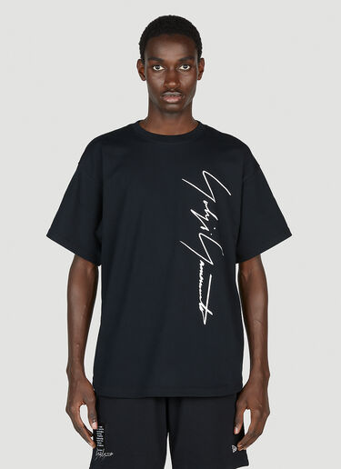 Yohji Yamamoto x New Era 로고 티셔츠 블랙 yoy0152002
