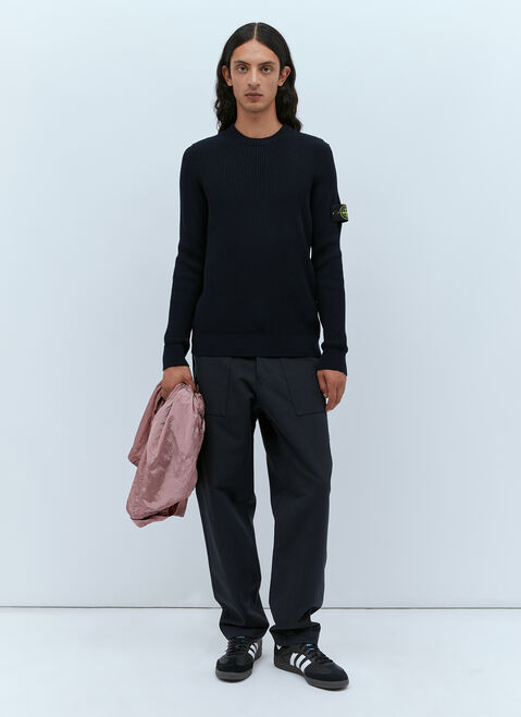 Stone Island Compass Patch Knit Sweater Cream sto0154068