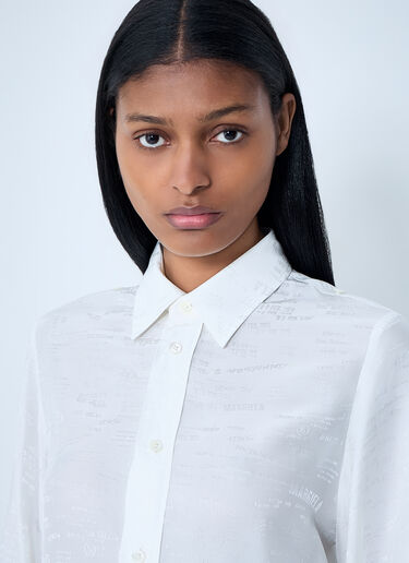 MM6 Maison Margiela Button-Down Shirt With Long Flared Sleeves White mmm0264006