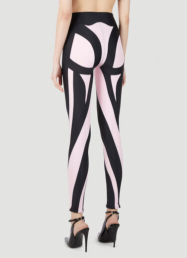 Mugler Contrast Panel Leggings Pink mug0251049