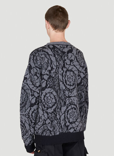 Barocco Knit Sweater Versace Barocco Knit Sweater Black ver0155005