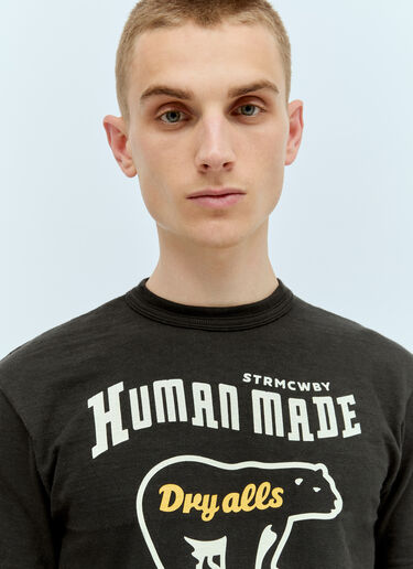 Human Made Logo Print T-Shirt Black hmd0154016
