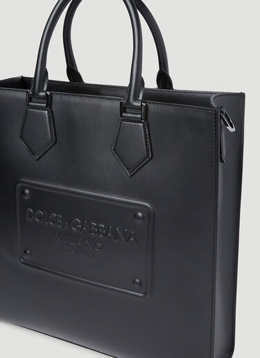 Dolce & Gabbana 로고 엠보싱 토트백 블랙 dol0151004
