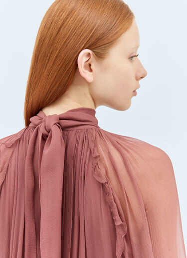 Chloé Mini Cape Dress Brown chl0258006