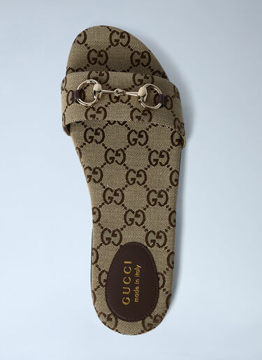 Horsebit Slides Gucci Horsebit Slides Beige guc0261060