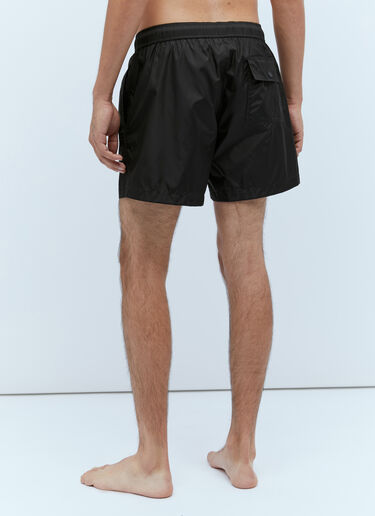 Moncler Logo Patch Swim Shorts Black mon0156019