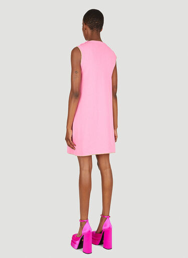 Gucci Metallic Trim Knitted Shift Dress Pink guc0250030
