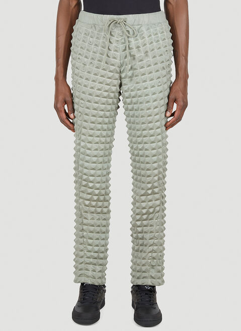 KANGHYUK 2.5 Pyramid Embossed Track Pants  Green kan0146003