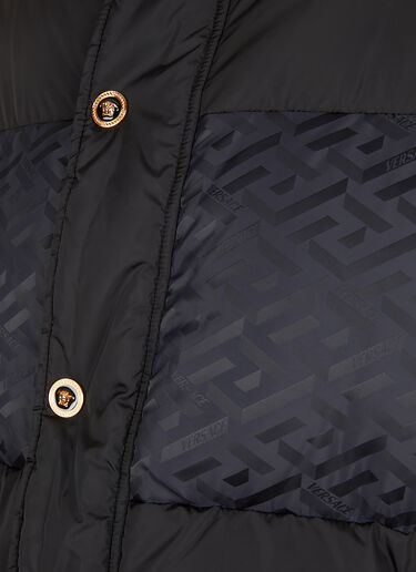 Versace Medusa Quilted Down Jacket Black ver0149007