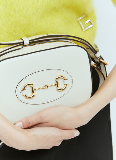 Gucci Horsebit 1955 Small Shoulder Bag in White