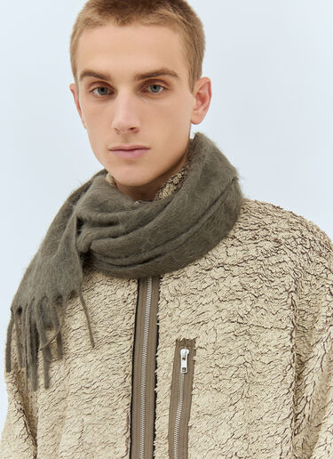 Acne Studios Skinny Fringe Alpaca Scarf Grey acn0158026