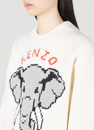 Kenzo Elephant Sweater White knz0252004
