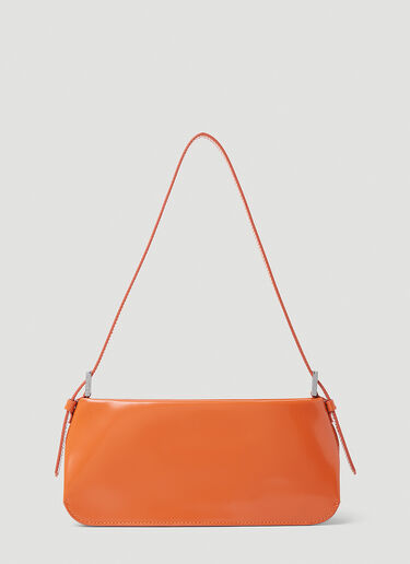 BY FAR Dulce Semi Patent Leather Shoulder Bag Orange byf0253005