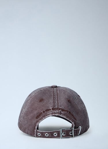GANNI Logo Motif Baseball Cap Brown gan0263060