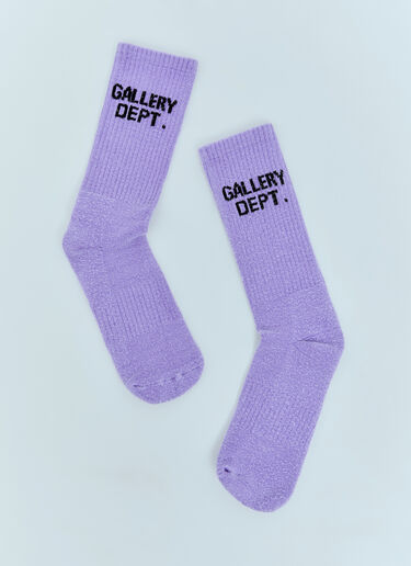 Gallery Dept. Clean Logo Jacquard Socks Purple gdp0152036