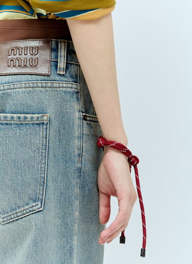 Miu Miu Cord And Nylon Bracelet Red miu0256052
