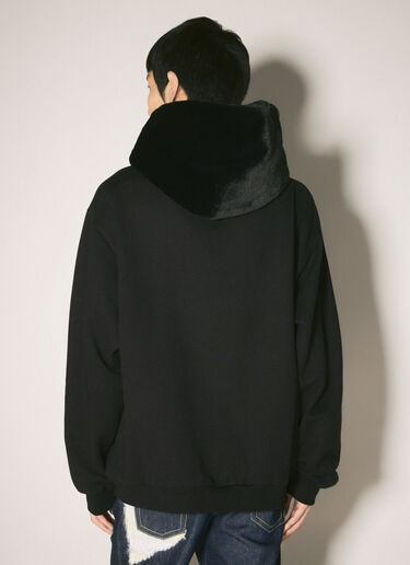 Marni Faux-Fur Hood Sweatshirt Black mni0158002