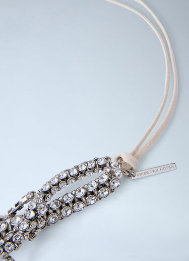 Dries Van Noten Crystal-Embellished Necklace Silver dvn0264005