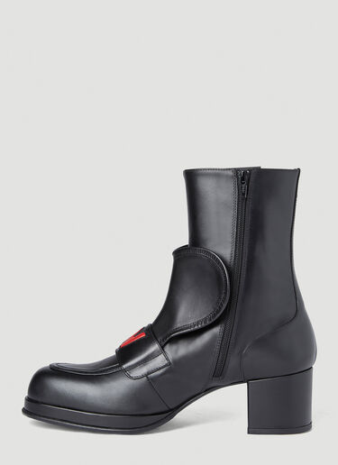 Walter Van Beirendonck Love Heeled Boots Black wlt0152019