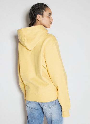 Saint Laurent Logo Embroidery Hooded Sweatshirt Yellow sla0255030