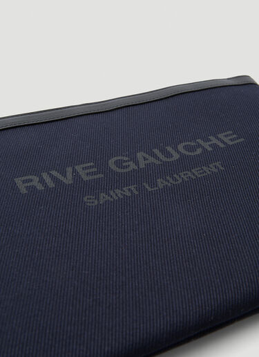 Rive Gauche Logo Pouch Saint Laurent Rive Gauche Logo Pouch Navy sla0147053