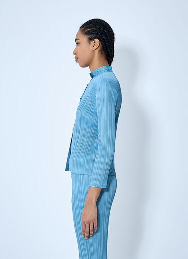 Pleats Please Issey Miyake Pleated Shirt Blue plp0260003