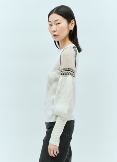 Max Mara Feminine Wool And Cashmere Sweater White max0255013