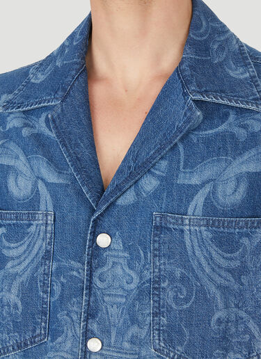 Versace Baroque Denim Shirt Blue ver0149018
