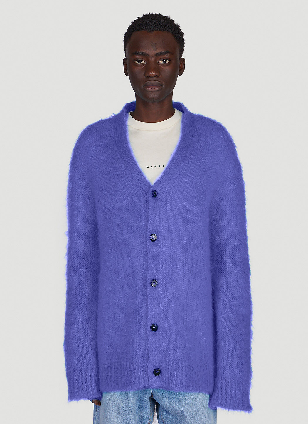 Mens fuzzy cardigan on sale
