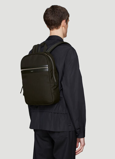 Saint Laurent Canvas Laptop Backpack Black sla0136044