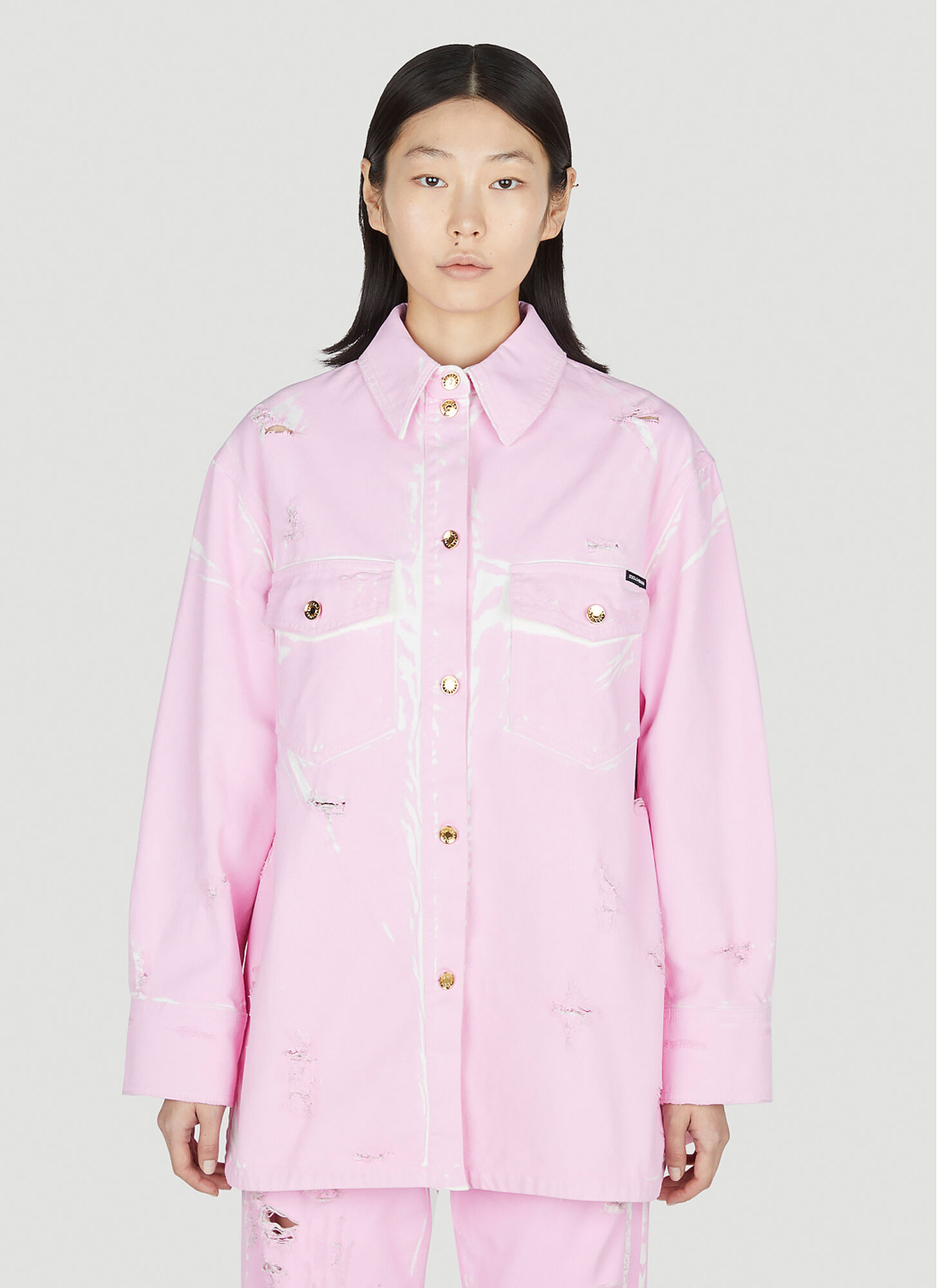Dolce & Gabbana Oversized Shirt In Pink